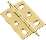 Hinge, Polished Brass, 1 5/8 x 2 o.a.