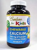 Carlson Labs Carlson for Kids Chewable Calcium, 250 mg - 60 Chewable Tablets