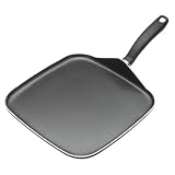 Vasconia 10 1/2-Inch Square Aluminum Non-Stick Griddle, Black