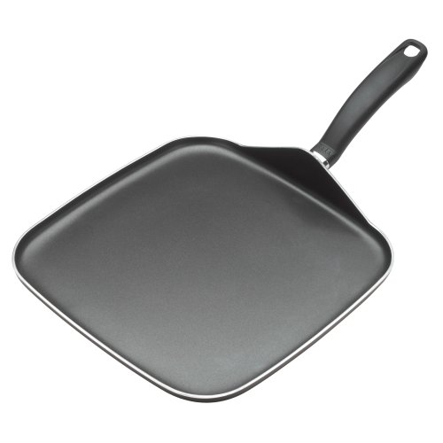 Vasconia 10 1/2-Inch Square Aluminum Non-Stick Griddle, Black