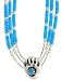 Beautiful! Sterling-silver Southwest Mini-Bear Paw Three strand Liquid silver-necklaces