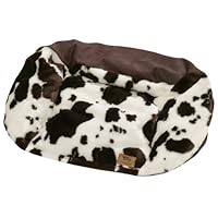 West Paw Design Tuckered Out Premium Stuffed Dog Bed, Cow/Bison - X-Large 50' x 32'