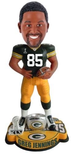 NFL Greg Jennings Green Bay Packers Super Bowl XLV Champions Ring Base Bobblehead