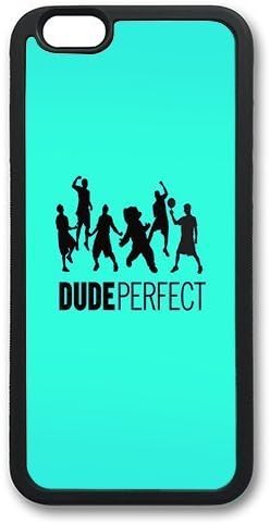 iPhone 6 Case - Dude Perfect Logo Music TPU Bumper PC Plastic Back Hybrid Case Cover for iPhone 6 4.7 Inch Black
