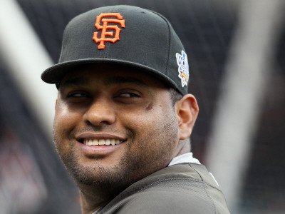 Texas Rangers v San Francisco Giants, Game 1: Pablo Sandoval Photographic Poster Print by Elsa ., 12x16