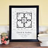 Blended Family Personalized Canvas Signature Guest Book (Black) (22.5H x 18.5W x 4D)