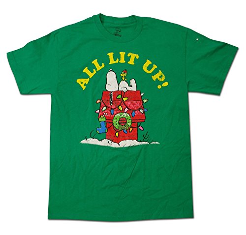 Peanuts Comic Snoopy Christmas Holiday Men's T-Shirt