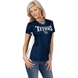 NFL Women's Tennessee Titans Draft Me IV Short Sleeve V-Neck Synthetic Tee (Athletic Navy/White/Coastal Blue, XX-Large)