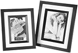 BLACK CONTEMPORY FRAME WITH WHITE BORDER FRAME 4 IN X 6 IN