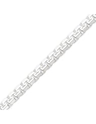 Sterling Silver 7.1mm Fancy Link Bracelet - 8.5 Inch