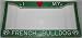 Paw Prints Green Glitter I Love My French Bulldog License Plate Frame