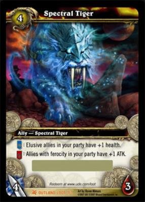 World of Warcraft Fires of Outland WOW Single Card Spectral Tiger 3/3 LOOT