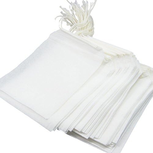 Disposable Tea Filter Bags, Tea Infuser, Drawstring Empty Paper Tea Bags, 100 Count. By Millli