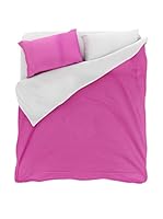 Italian Bed Linen Juego De Funda Nórdica (Fucsia/Gris Claro)