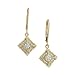 14K Yellow Gold 1/2 ct. Diamond Antique-Style Dangle Earrings
