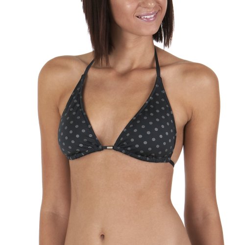 Mossimo Black: Dot Halter Swim Top - Slate/ Blue