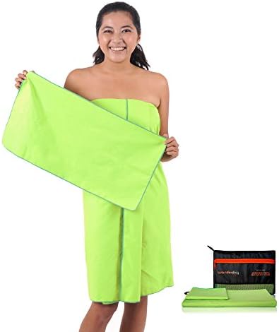 Microfiber Gym and Camping Towels Set of Two - Compact, Quick Dry, Wrapped in an Exclusive Mesh Bag