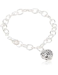 Sterling Silver Antiqued Filigree Charm Bracelet