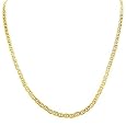 14k Yellow Gold 4mm Mariner Chain Necklace, 20"