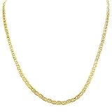 14k Yellow Gold 4mm Mariner Chain Necklace, 20