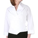 Anne Klein White Poplin Wrap Shirt at Anne Klein