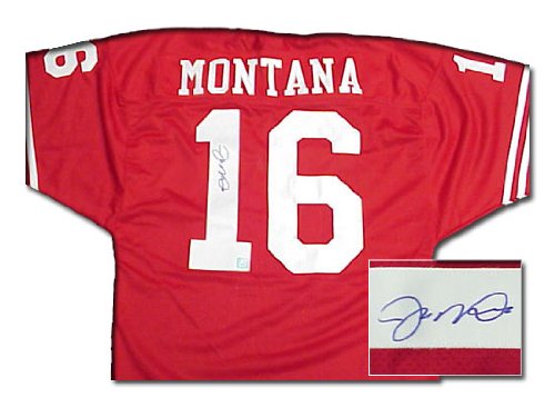 Joe Montana Signed Authentic 49ers Red Jersey