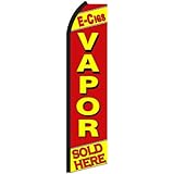 E-Cigs Vapor Sold Here 2-Sided Swooper Flag