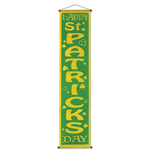 Happy St Patrick's Day Velvet-Lame Holiday Panel Party Accessory (1 count) (1/Pkg)