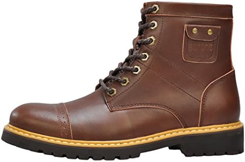 Serene Mens Dunk High Lace Up Leather Uppers Casual Shoes(10.5 D(M)US, Coffee)