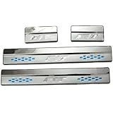 Stainless Steel Side Door Sill Guard Threshold Plate Cover Trim For Honda FIT JAZZ 2014 2015