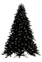 Black Pre-Strung 7.5 Ft High Frosted Christmas Holiday Tree