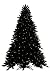 Black Pre-Strung 7.5 Ft High Frosted Christmas Holiday Tree
