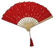 Lovely Battenburg Lace Fan in Assorted Colors