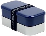men's DELI 塗2段ランチボックス900ml(ベルト付) ネイビー 40045