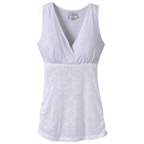 prAna Women's Mikayla Top (White Scroll, Small)