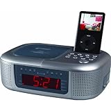 Emerson iC2196 CD Stereo Dual Alarm Clock Radio with Recharging Dock for iPod / iPhone