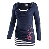 Maui Wowie Langarmshirt Damen, blau, XS