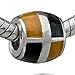 Black Yellow Square Charm Bead Fits Pandora Charm title=