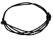 Black Leather Cord Wristband Bracelet