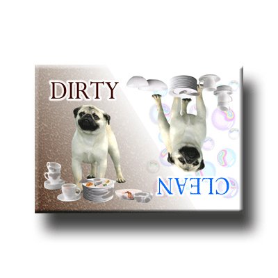 Pug Dishwasher Magnet (Fawn)