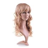 Long Curly Golden Blond Costume Wig