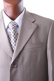 Men's Single Breasted Light Tan Super 150's Wool Feel Dress Suit