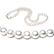 AugustinaJewelry Single Strand 22 Inch 9-10mm White Freshwater Cultured Pearl Necklace
