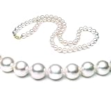 AugustinaJewelry Single Strand 22 Inch 9-10mm White Freshwater Cultured Pearl Necklace