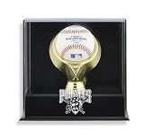 Pittsburgh Pirates Wall Mounted Gold Ring Baseball Logo Display Case