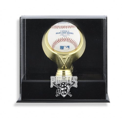 Pittsburgh Pirates Wall Mounted Gold Ring Baseball Logo Display Case