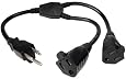 Cables Unlimited 1-Feet Outlet Xtender Power Cord Splitter