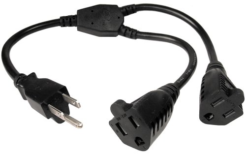 Cables Unlimited 1-Feet Outlet Xtender Power Cord Splitter