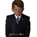Johnnie Lene Charcoal/gray Color Textured Suit Set for Boys From Baby to Teen