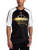 NBA Men's Golden State Warriors Assassin Three Stripe Short Sleeve Crew (Black/White, X-Large)